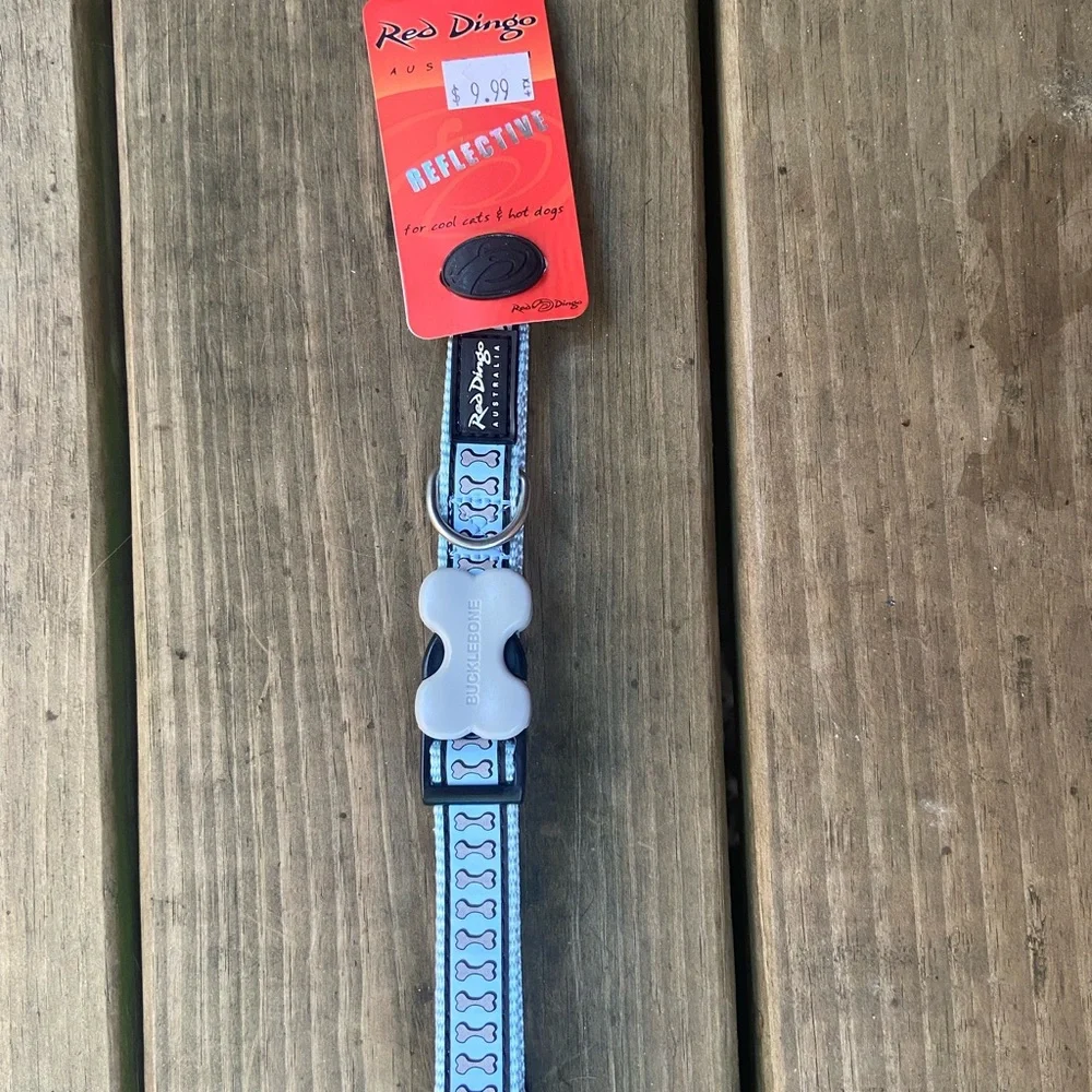 NWT Red Dingo Reflective Dog Collar